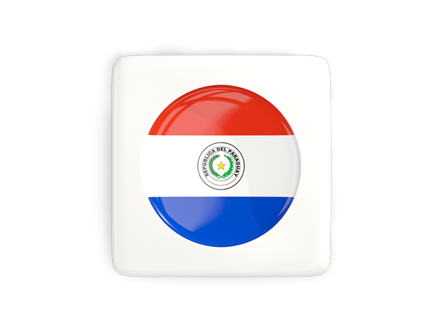 Square icon with round flag. Download flag icon of Paraguay at PNG format