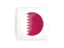 Qatar. Square icon with round flag. Download icon.