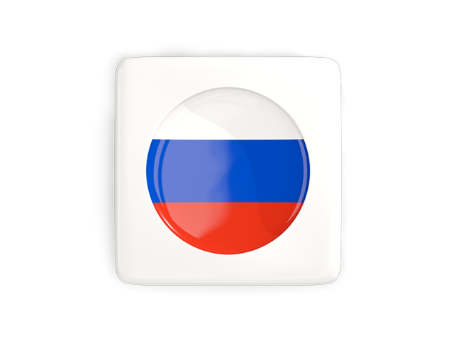Square icon with round flag. Download flag icon of Russia at PNG format