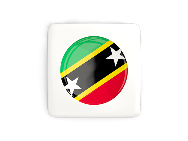 Square icon with round flag. Download flag icon of Saint Kitts and Nevis at PNG format