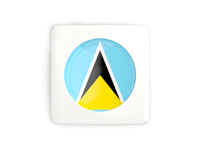 Square icon with round flag. Download flag icon of Saint Lucia at PNG format