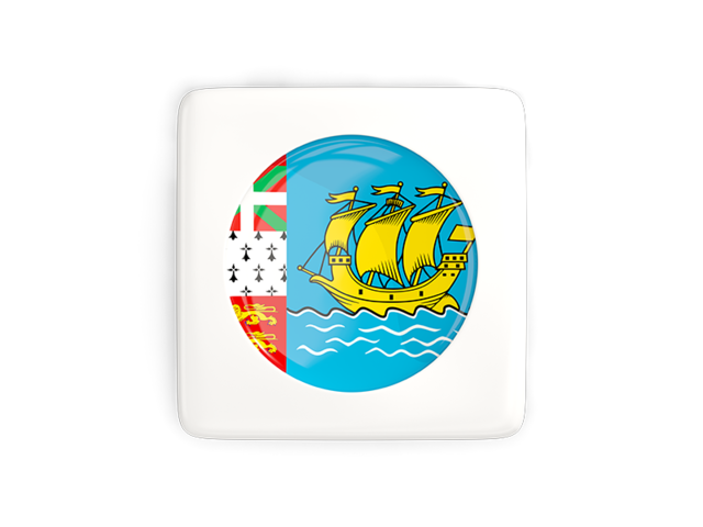 Square icon with round flag. Download flag icon of Saint Pierre and Miquelon at PNG format