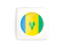 Saint Vincent and the Grenadines. Square icon with round flag. Download icon.