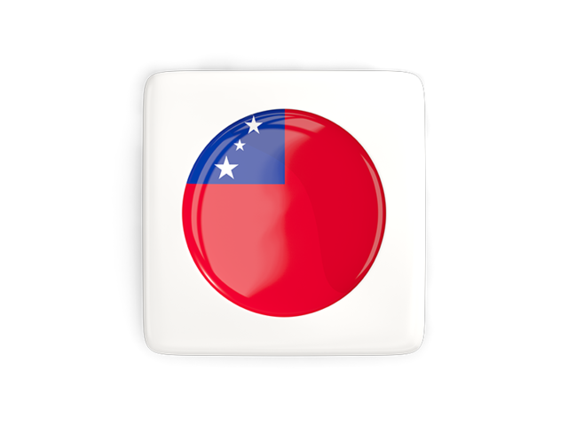 Square icon with round flag. Download flag icon of Samoa at PNG format