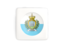 San Marino. Square icon with round flag. Download icon.
