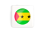 Sao Tome and Principe. Square icon with round flag. Download icon.