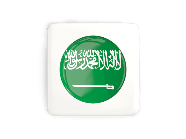 Square icon with round flag. Download flag icon of Saudi Arabia at PNG format