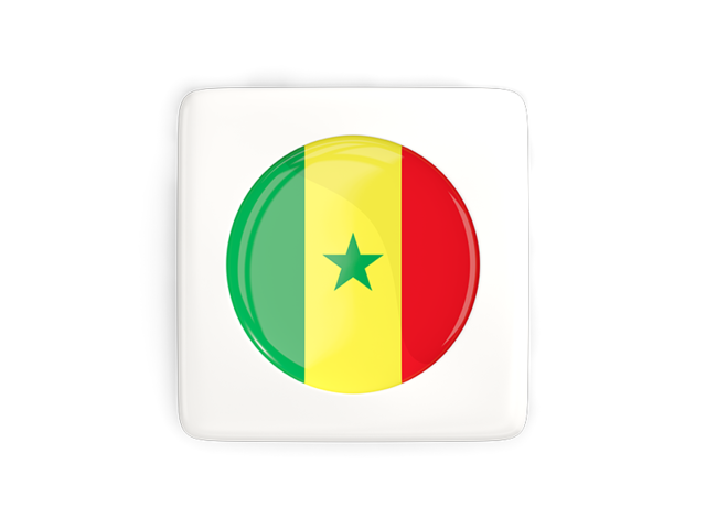 Square icon with round flag. Download flag icon of Senegal at PNG format