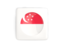 Singapore. Square icon with round flag. Download icon.