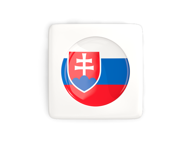 Square icon with round flag. Download flag icon of Slovakia at PNG format