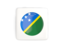 Solomon Islands. Square icon with round flag. Download icon.