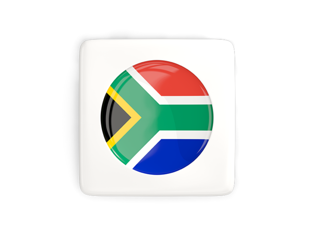 Square icon with round flag. Download flag icon of South Africa at PNG format