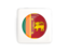 Sri Lanka. Square icon with round flag. Download icon.