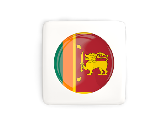 Квадратная иконка с круглым флагом. Скачать флаг. Шри-Ланка