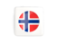 Svalbard and Jan Mayen. Square icon with round flag. Download icon.