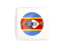 Swaziland. Square icon with round flag. Download icon.