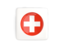 Switzerland. Square icon with round flag. Download icon.