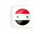 Syria. Square icon with round flag. Download icon.