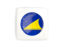 Tokelau. Square icon with round flag. Download icon.