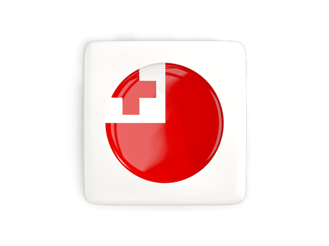 Square icon with round flag. Download flag icon of Tonga at PNG format