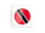 Trinidad and Tobago. Square icon with round flag. Download icon.