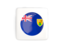 Turks and Caicos Islands. Square icon with round flag. Download icon.