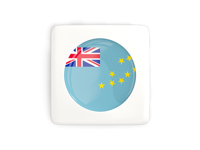 Square icon with round flag. Download flag icon of Tuvalu at PNG format