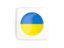 Ukraine. Square icon with round flag. Download icon.