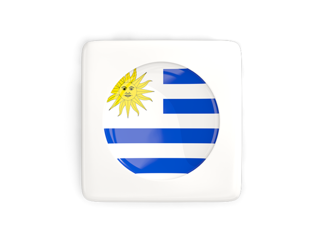 Square icon with round flag. Download flag icon of Uruguay at PNG format
