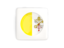 Vatican City. Square icon with round flag. Download icon.