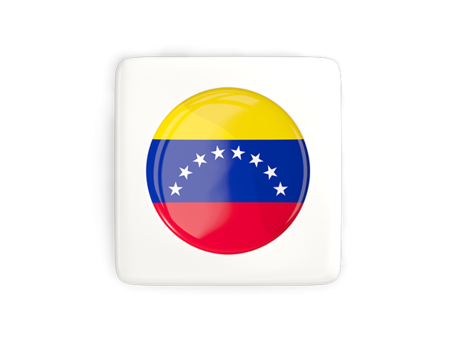Квадратная иконка с круглым флагом. Скачать флаг. Венесуэла
