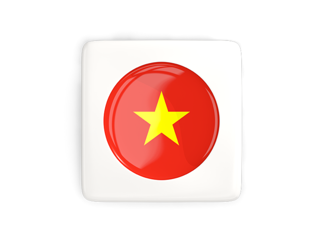 Square icon with round flag. Download flag icon of Vietnam at PNG format