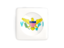 Virgin Islands of the United States. Square icon with round flag. Download icon.