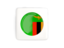Zambia. Square icon with round flag. Download icon.