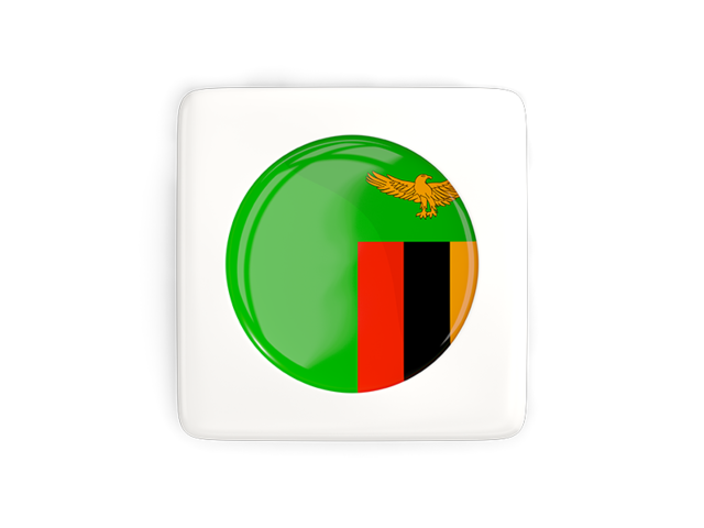 Square icon with round flag. Download flag icon of Zambia at PNG format