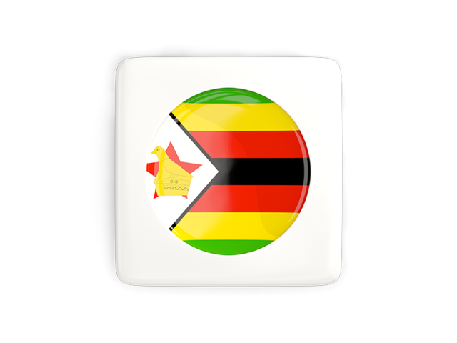 Square icon with round flag. Download flag icon of Zimbabwe at PNG format