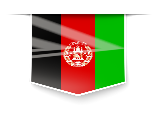 Square label. Download flag icon of Afghanistan at PNG format