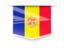 Andorra. Square label. Download icon.