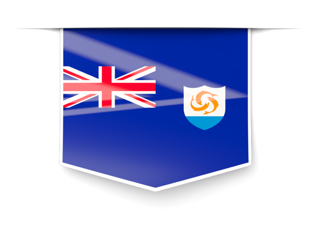 Square label. Download flag icon of Anguilla at PNG format