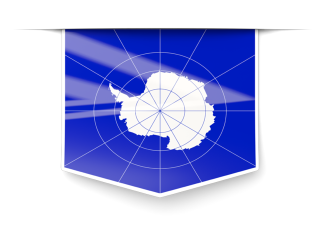 Square label. Download flag icon of Antarctica at PNG format