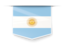 Argentina. Square label. Download icon.