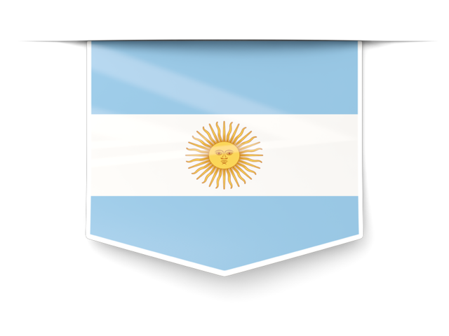 Square label. Download flag icon of Argentina at PNG format