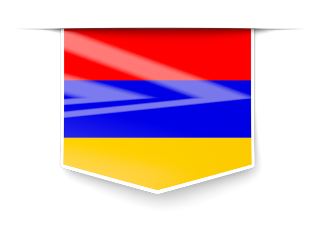 Square label. Download flag icon of Armenia at PNG format