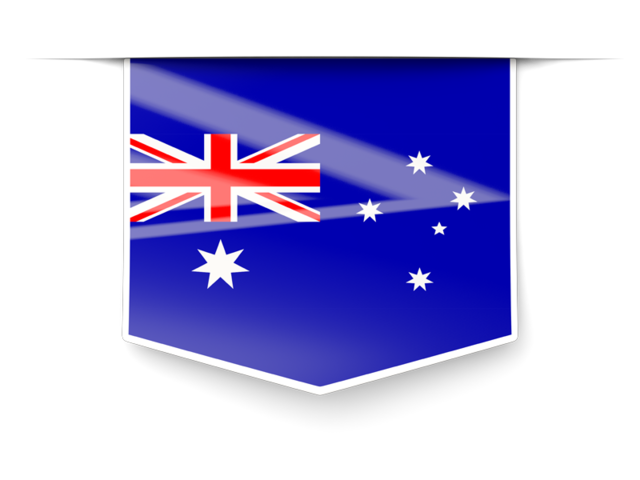 Square label. Download flag icon of Australia at PNG format