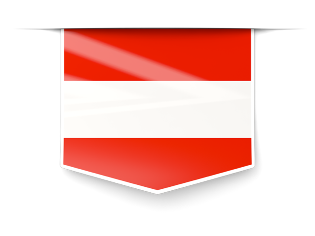 Square label. Download flag icon of Austria at PNG format