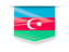 Azerbaijan. Square label. Download icon.