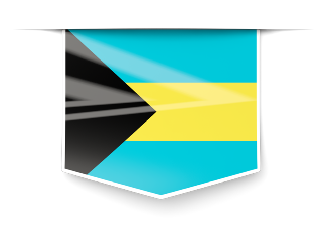 Square label. Download flag icon of Bahamas at PNG format
