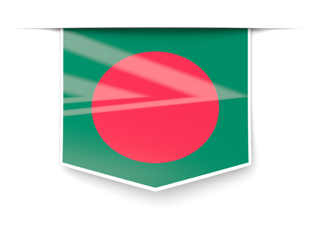 Square label. Download flag icon of Bangladesh at PNG format