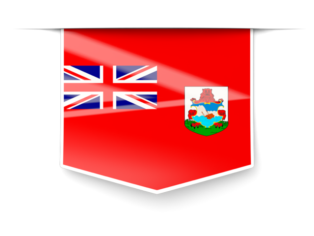 Square label. Download flag icon of Bermuda at PNG format
