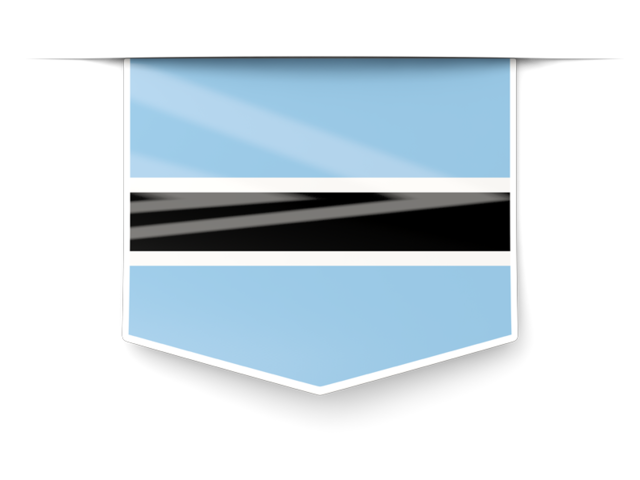 Square label. Download flag icon of Botswana at PNG format